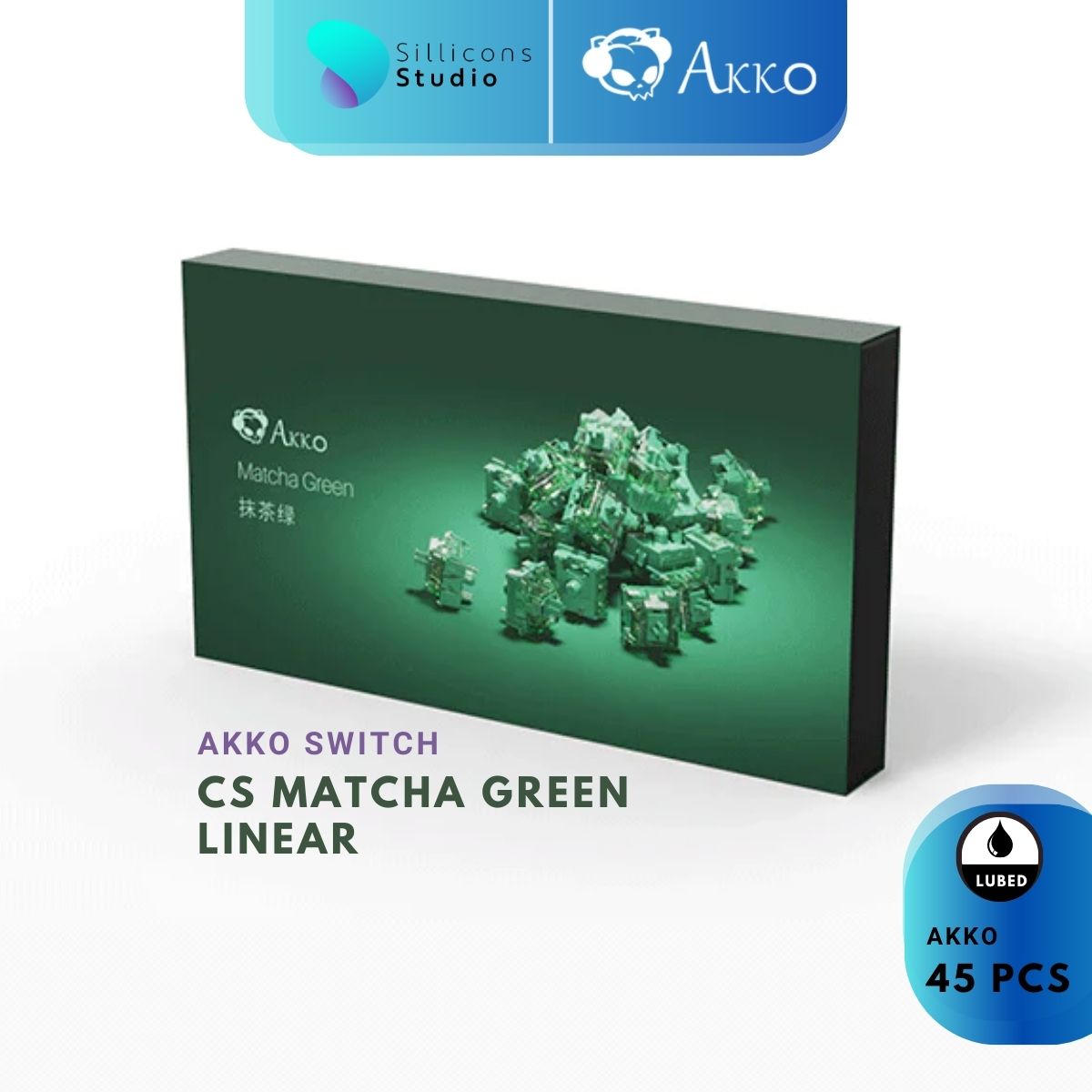 (45 ตัว) AKKO CS Matcha Green Switch Linear switch สวิตช์คีย์บอร์ด Mechanical Switch สำหรับ Mechanical Keyboard Switch