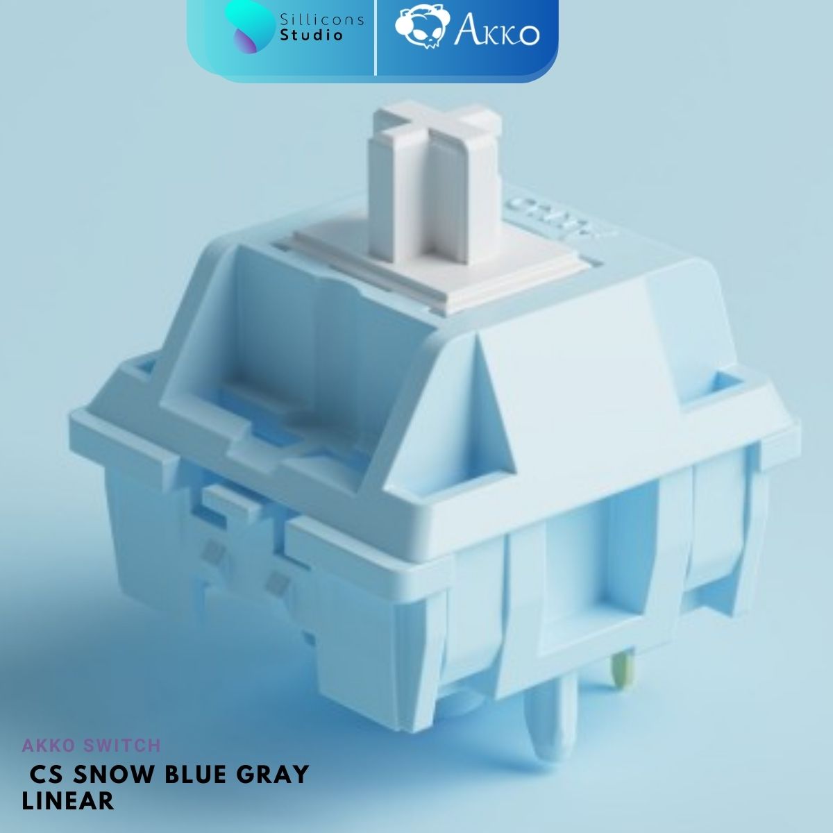 (45 ตัว) สวิตช์ AKKO CS switch – Snow Blue Gray Linear switch สวิตช์คีย์บอร์ด Mechanical Switch