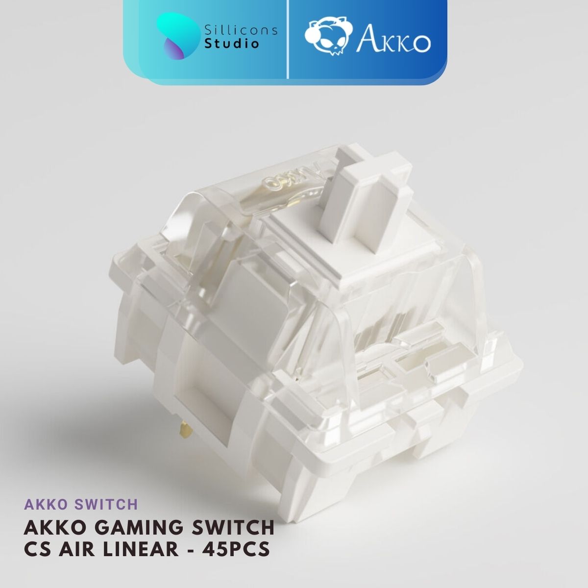 (45 ตัว) Akko CS Switch - Air Switch Linear Switch สวิตช์คีย์บอร์ด Mechanical Switch สำหรับ Mechanical Keyboard