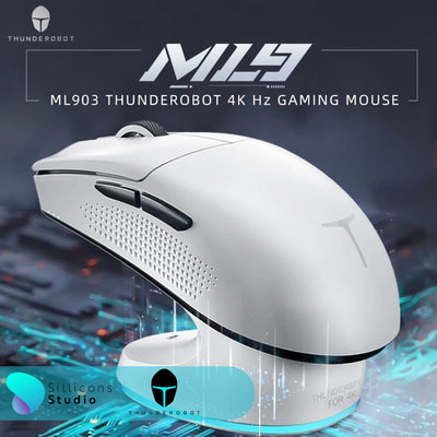 ThundeRobot ML903-4K เมาส์ไร้สายพร้อมแท่นชาร์จ PAW 3395 DPI 26000