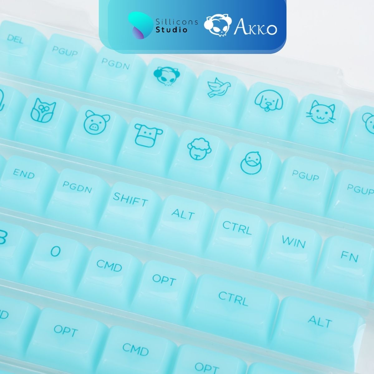 คีย์แคป Akko ASA Clear Profile 155 Keys Keycap (EN)